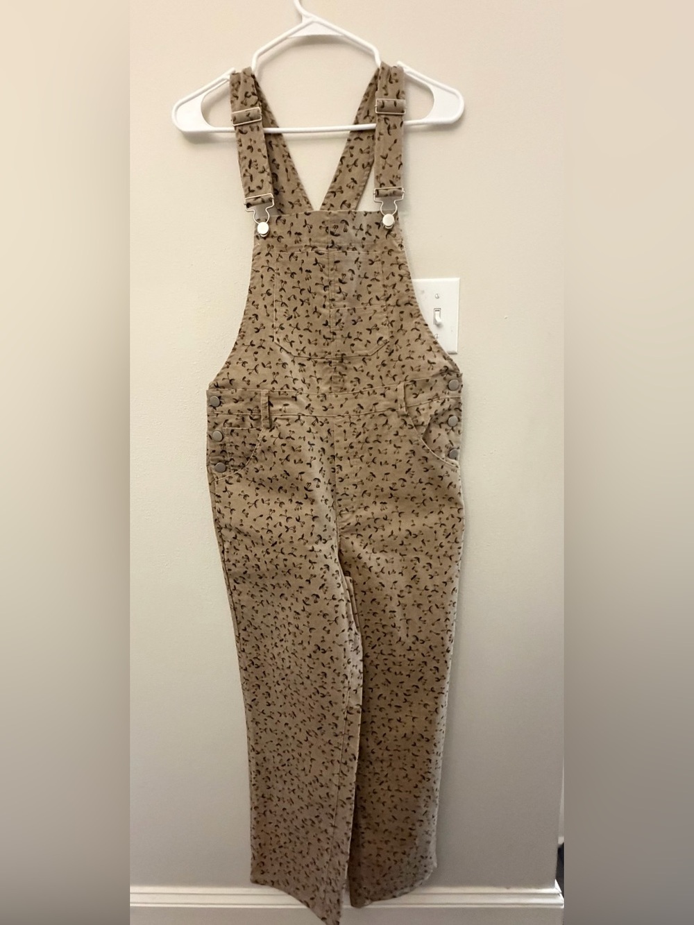 Cloud Ten floral Patterned Tan Cotton Women’s Overalls